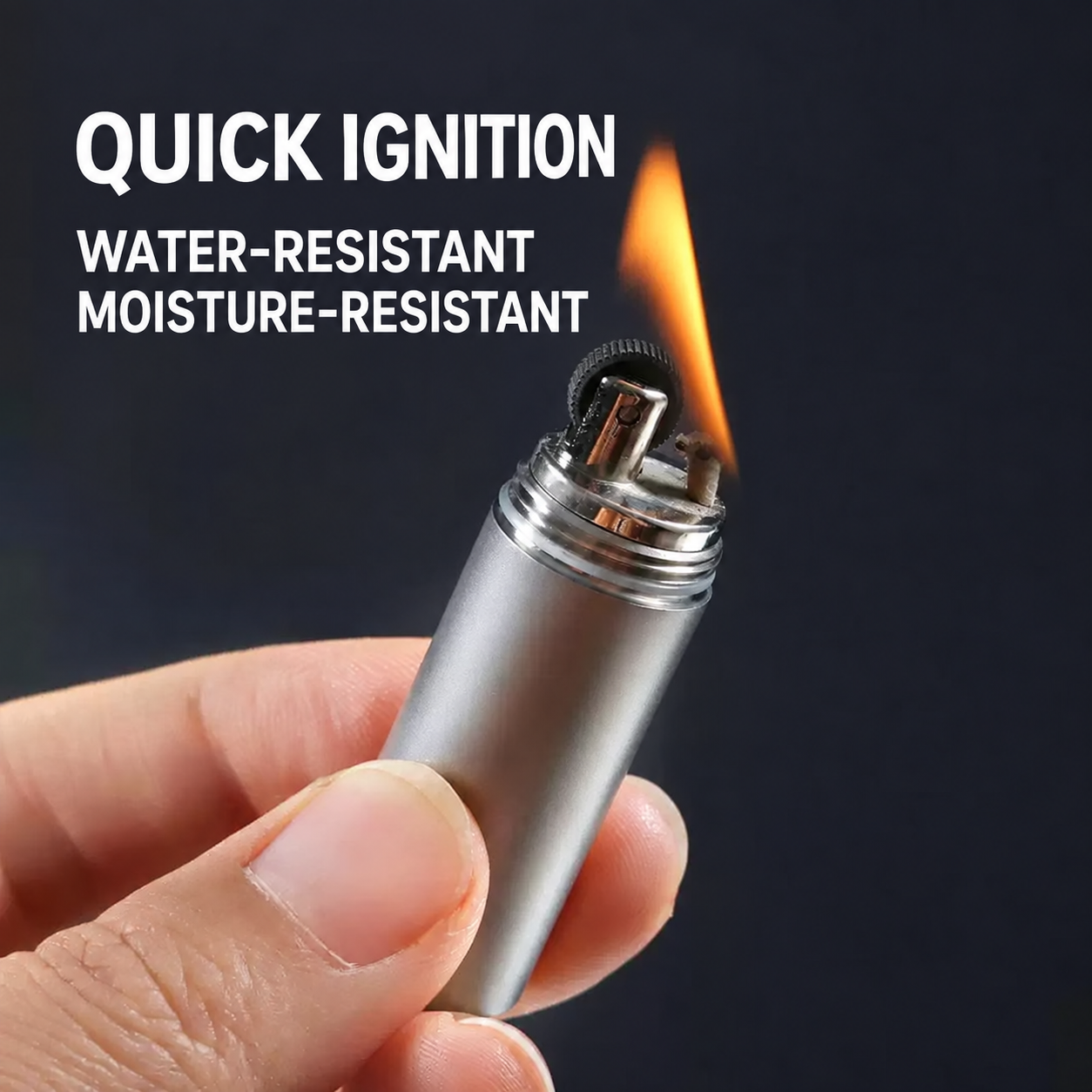 Pure titanium waterproof lighter quick ignition and moisture-resistant design